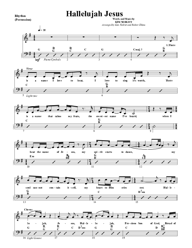 Hallelujah Jesus Percussion (G3 Worship)