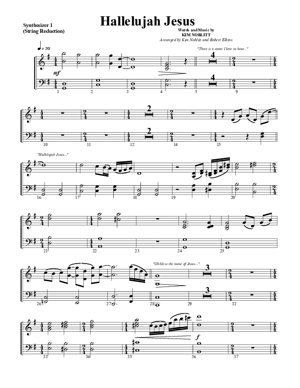 Hallelujah Jesus Synth Strings (G3 Worship)