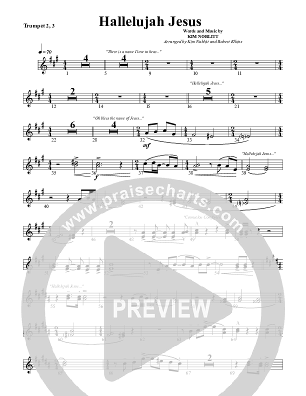 Hallelujah Jesus Trumpet 2/3 (G3 Worship)