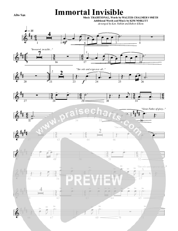 Immortal Invisible Alto Sax (G3 Worship)