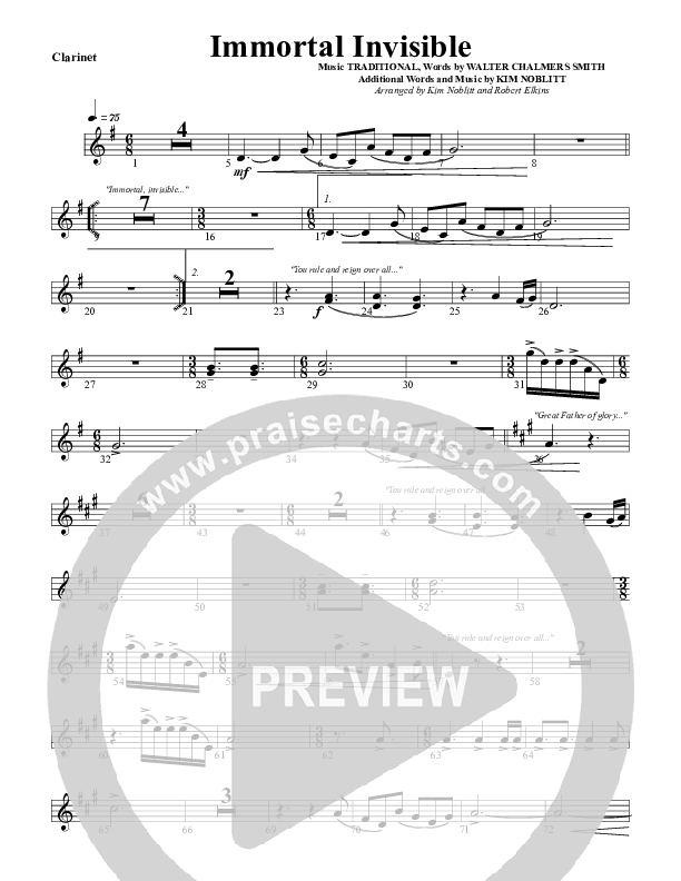 Immortal Invisible Clarinet (G3 Worship)