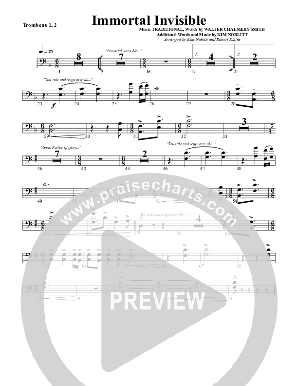 Immortal Invisible Trombone 1/2 (G3 Worship)