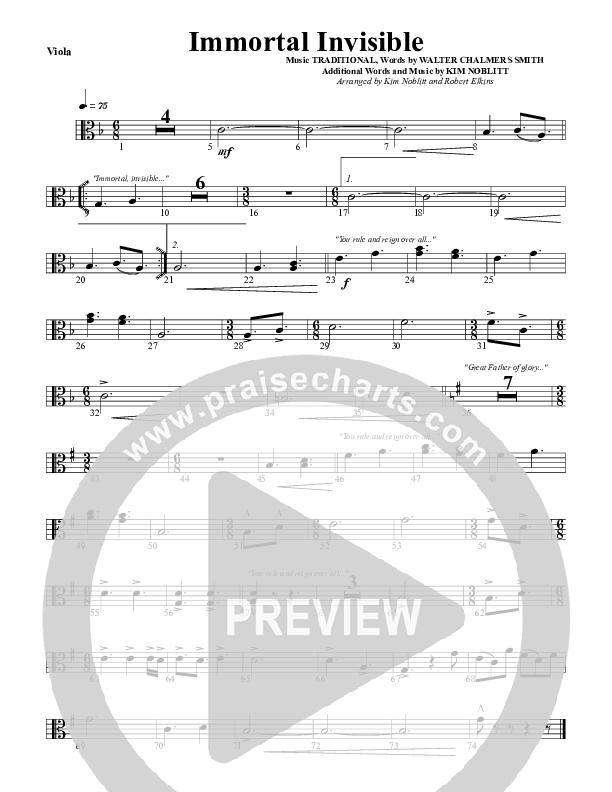 Immortal Invisible Viola (G3 Worship)