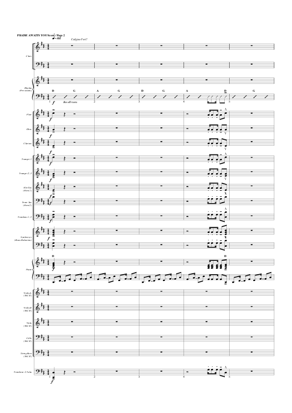Praise Awaits You Conductor's Score (G3 Worship)