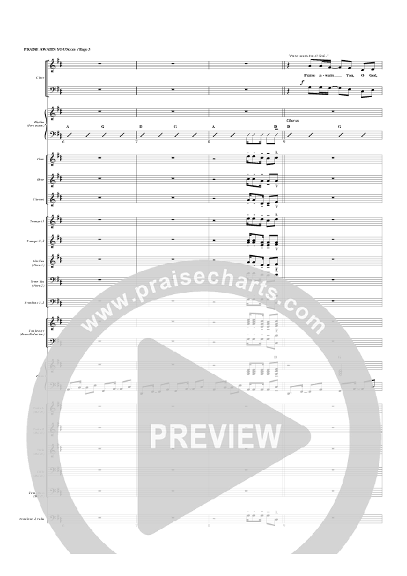 Praise Awaits You Conductor's Score (G3 Worship)