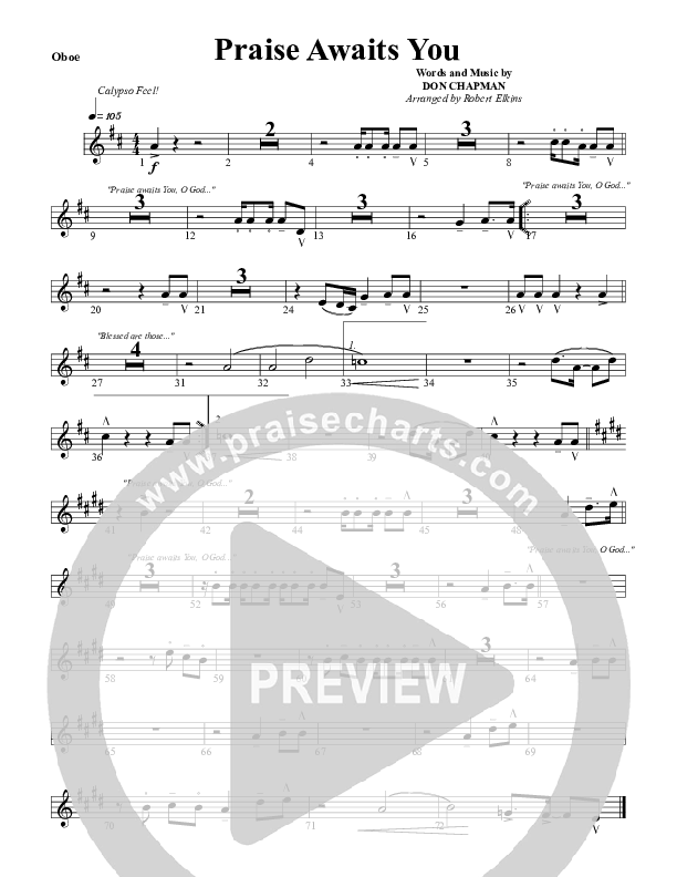 Praise Awaits You Oboe (G3 Worship)