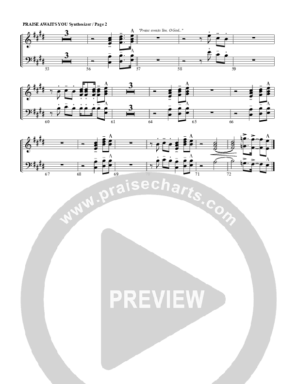 Praise Awaits You Synth Brass (G3 Worship)