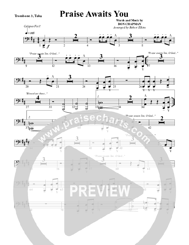 Praise Awaits You Trombone 3/Tuba (G3 Worship)