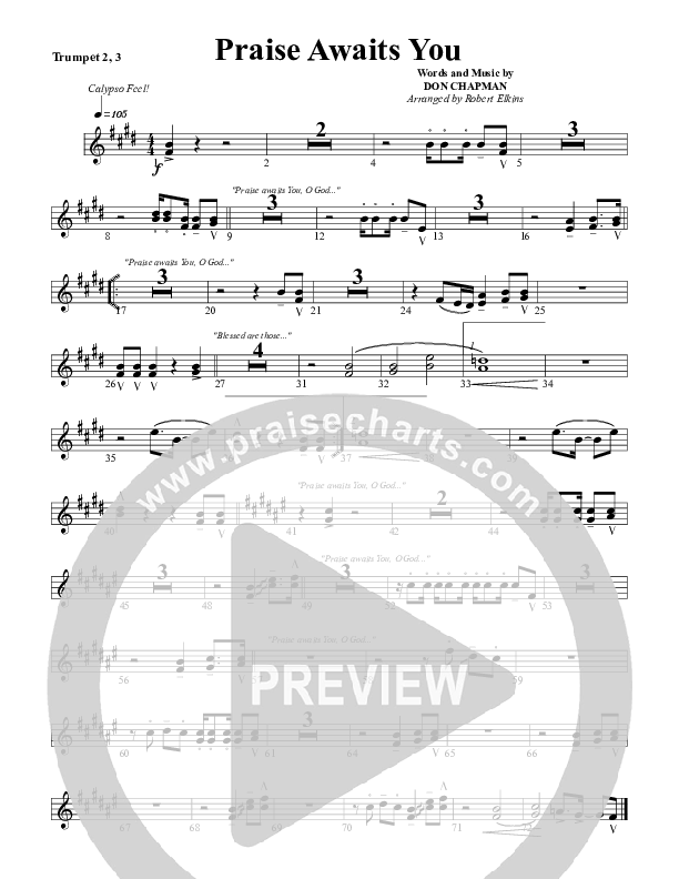 Praise Awaits You Trumpet 2/3 (G3 Worship)