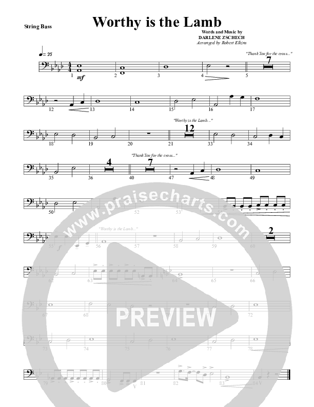 Worthy Is The Lamb Double Bass (G3 Worship)