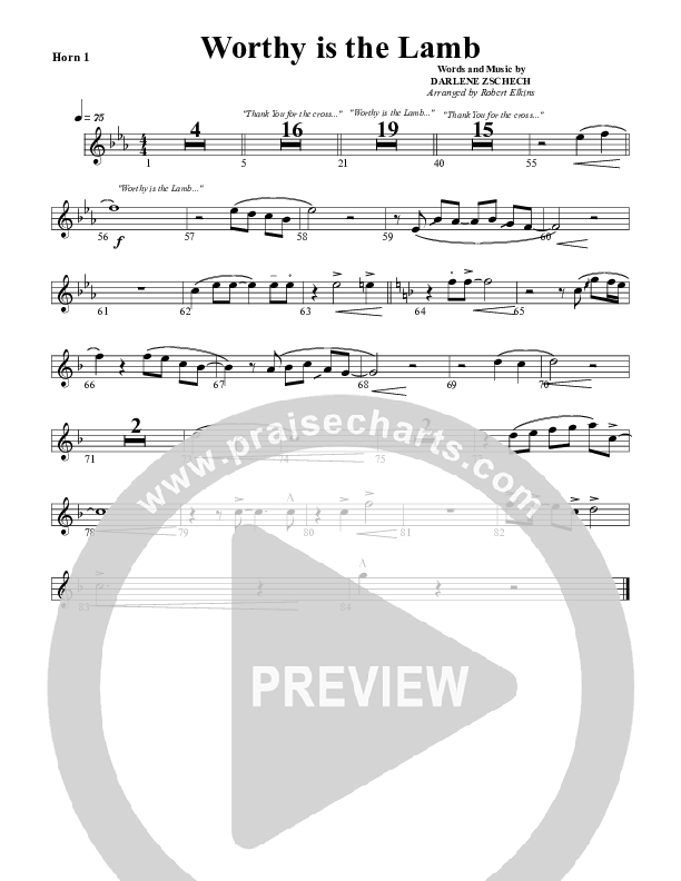 Worthy Is The Lamb French Horn 1 (G3 Worship)