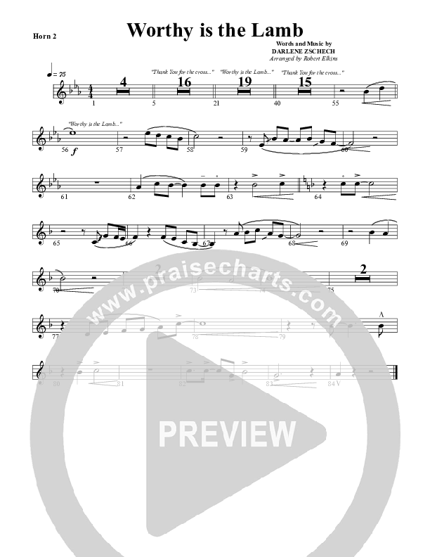 Worthy Is The Lamb French Horn 2 (G3 Worship)