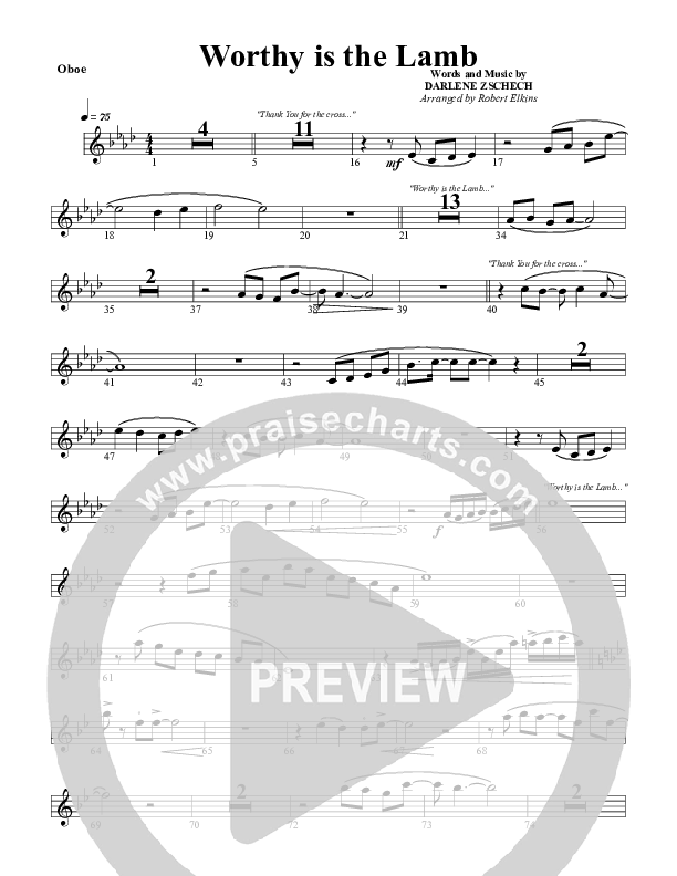 Worthy Is The Lamb Oboe (G3 Worship)