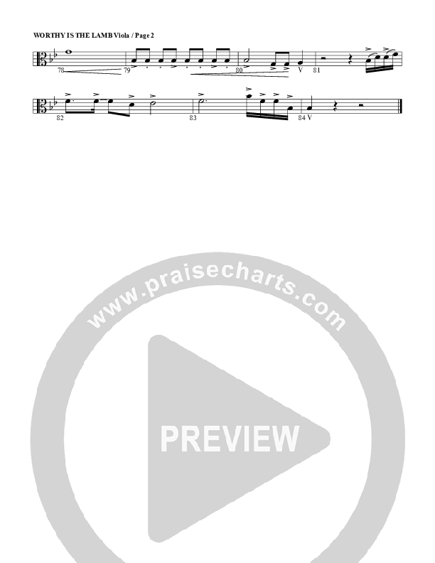 Worthy Is The Lamb Viola (G3 Worship)
