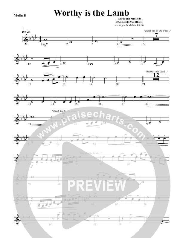 Worthy Is The Lamb Violin 2 (G3 Worship)