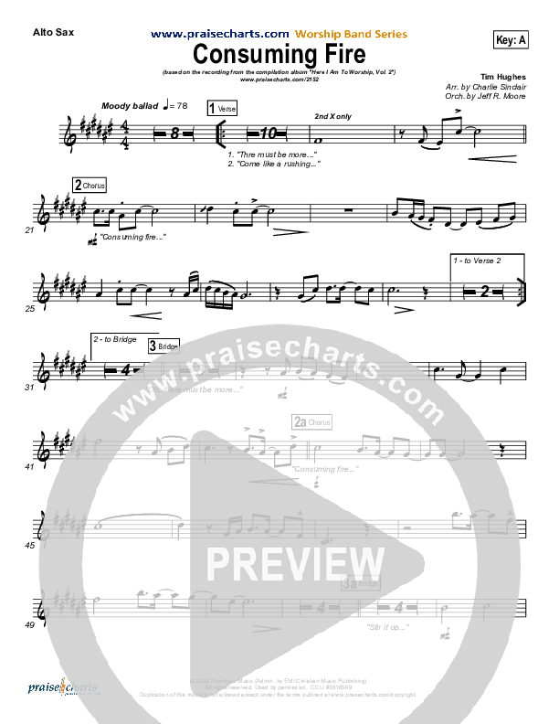 Consuming Fire Alto Sax (Tim Hughes)