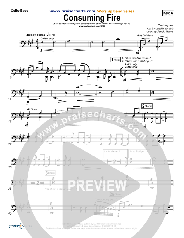 Consuming Fire Cello/Bass (Tim Hughes)