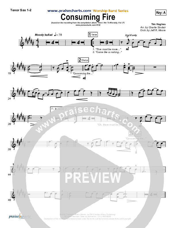 Consuming Fire Tenor Sax 1/2 (Tim Hughes)