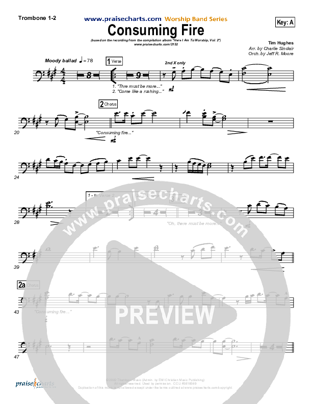 Consuming Fire Trombone 1/2 (Tim Hughes)