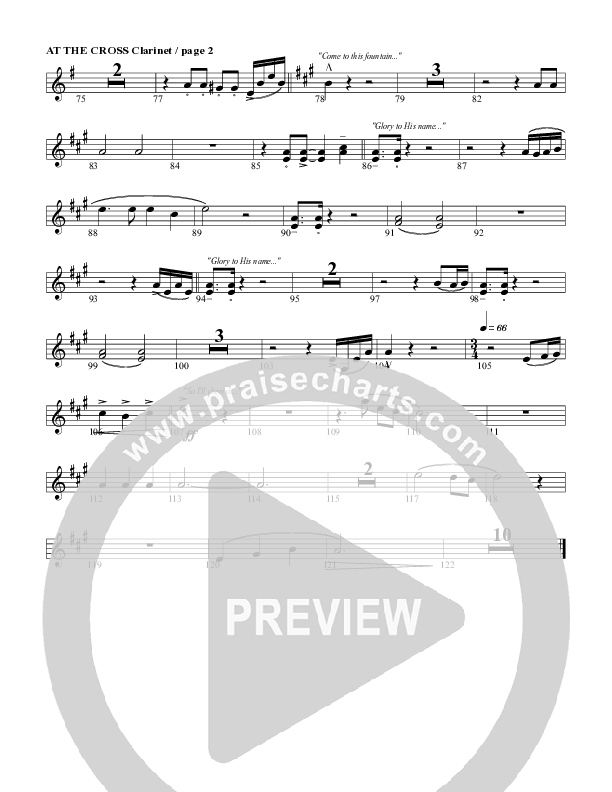 At The Cross Clarinet (G3 Worship)