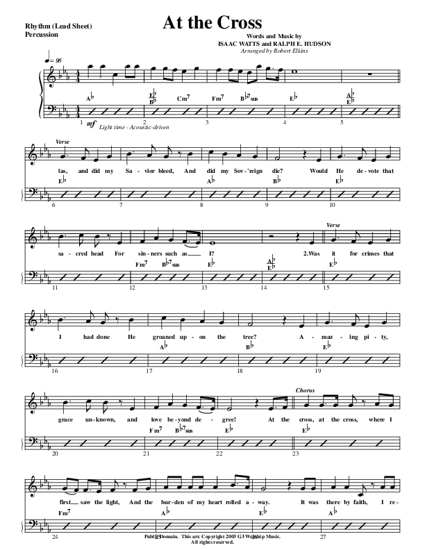At The Cross Rhythm Chart (G3 Worship)