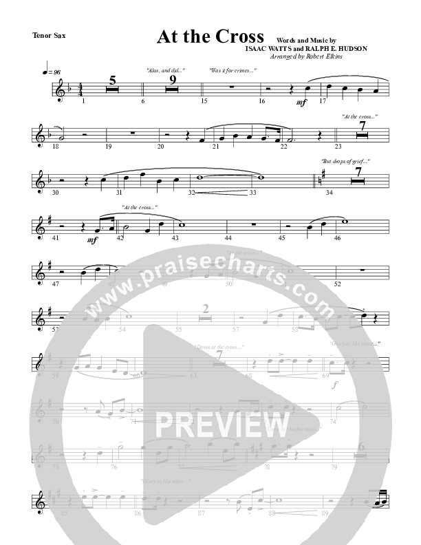 At The Cross Tenor Sax 2 (G3 Worship)