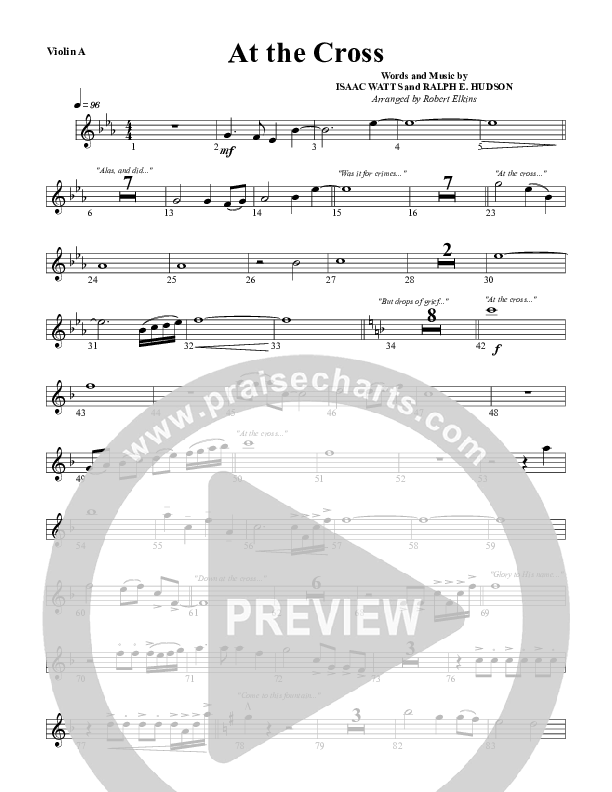 At The Cross Violin 1 (G3 Worship)