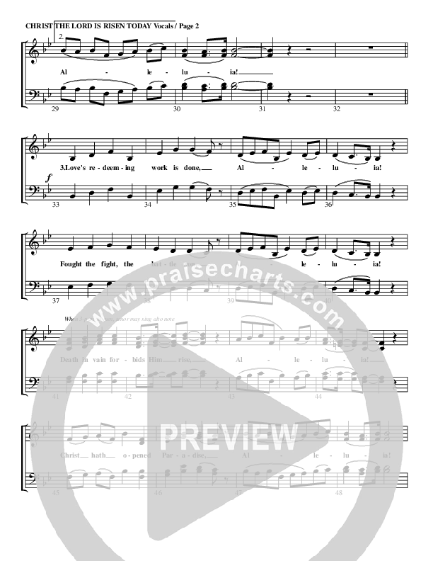 Christ The Lord Is Risen Today Choir Sheet (G3 Worship)