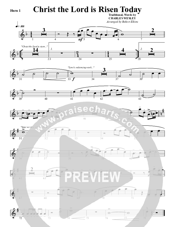 Christ The Lord Is Risen Today French Horn (G3 Worship)