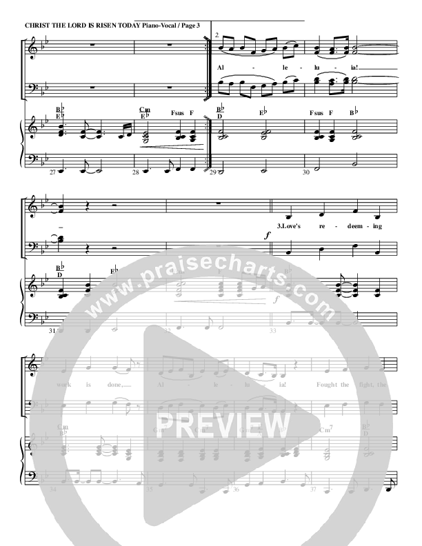 Christ The Lord Is Risen Today Piano/Vocal & Lead (G3 Worship)