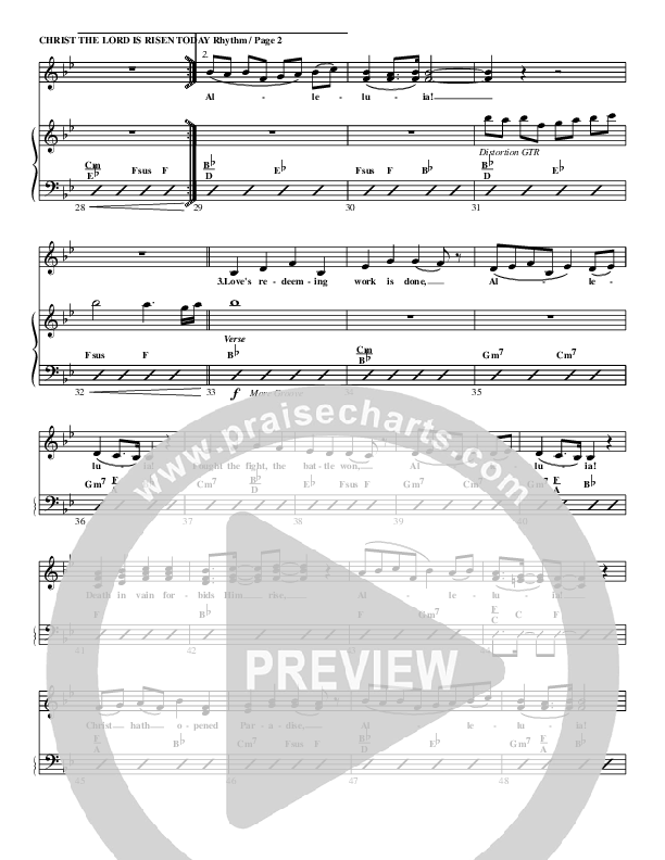 Christ The Lord Is Risen Today Rhythm Chart (G3 Worship)