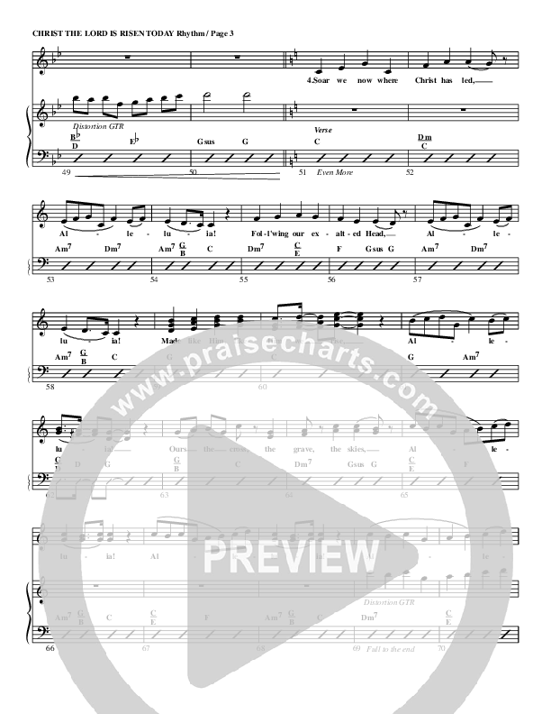 Christ The Lord Is Risen Today Rhythm Chart (G3 Worship)