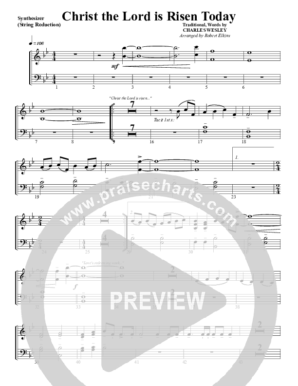 Christ The Lord Is Risen Today Synth Strings (G3 Worship)