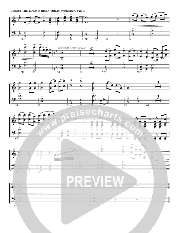 Christ The Lord Is Risen Today Synth Strings (G3 Worship)