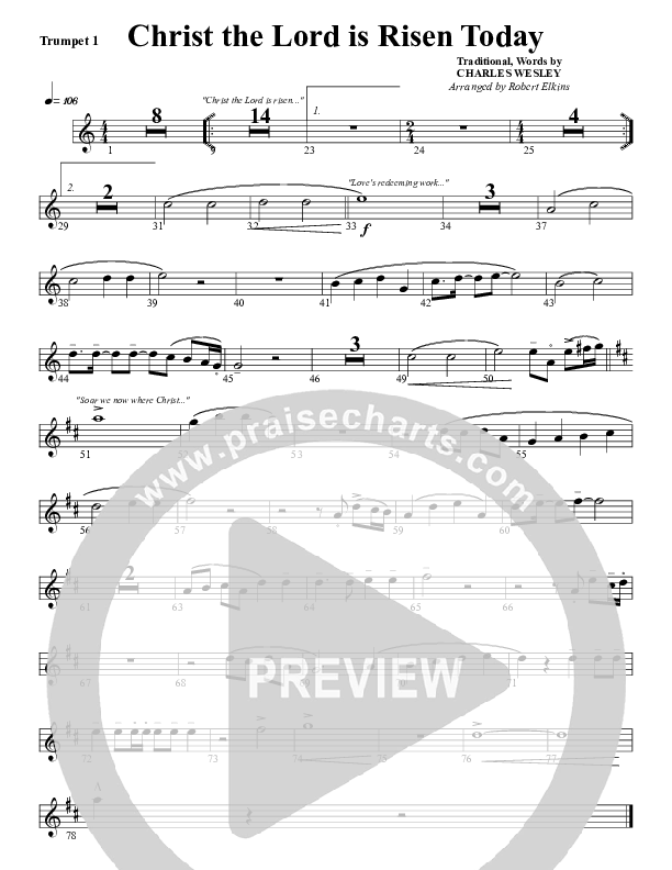Christ The Lord Is Risen Today Trumpet 1 (G3 Worship)