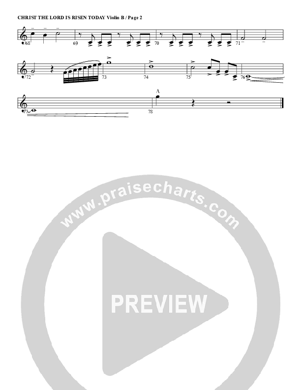 Christ The Lord Is Risen Today Violin 2 (G3 Worship)