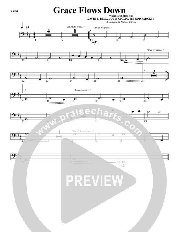 Grace Flows Down Cello (G3 Worship)