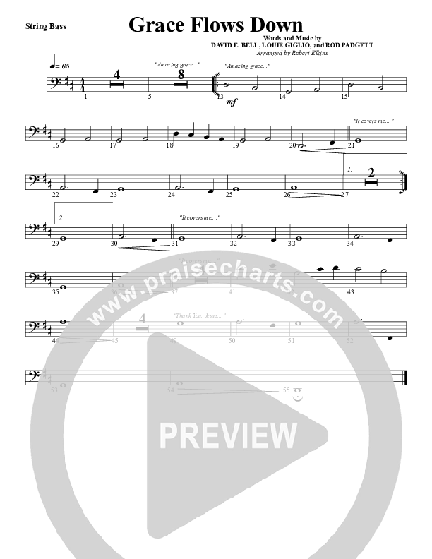 Grace Flows Down Double Bass (G3 Worship)