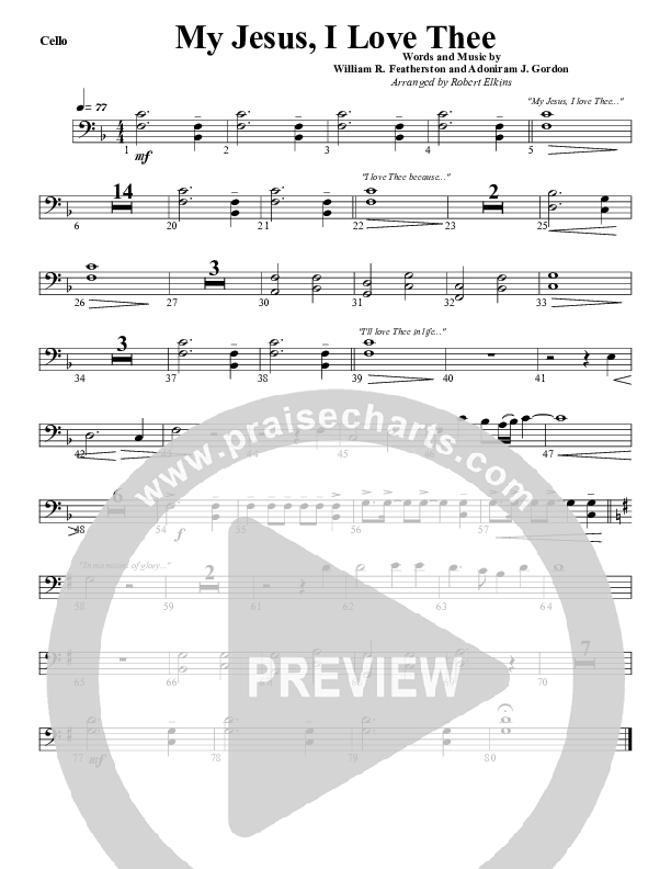 My Jesus I Love Thee Cello (G3 Worship)