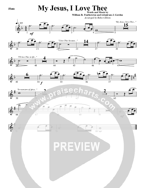 My Jesus I Love Thee Flute (G3 Worship)