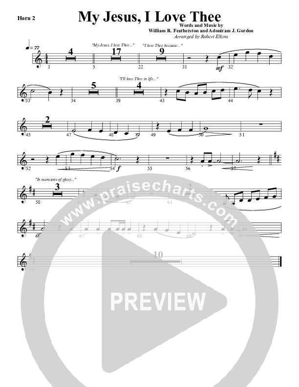 My Jesus I Love Thee French Horn 2 (G3 Worship)