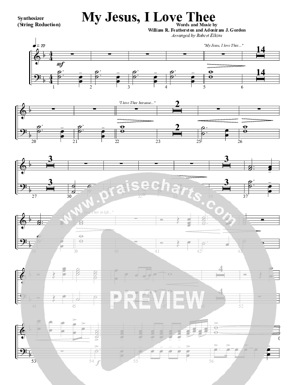 My Jesus I Love Thee Synth Strings (G3 Worship)