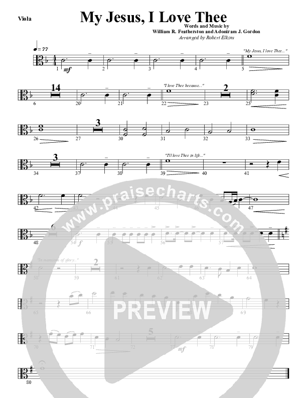 My Jesus I Love Thee Viola (G3 Worship)