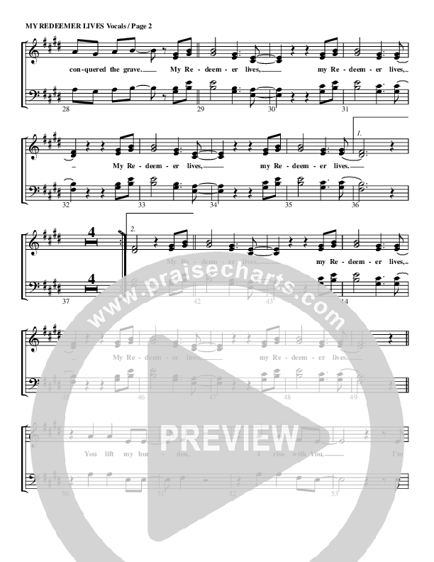 My Redeemer Lives Choir Sheet (G3 Worship)