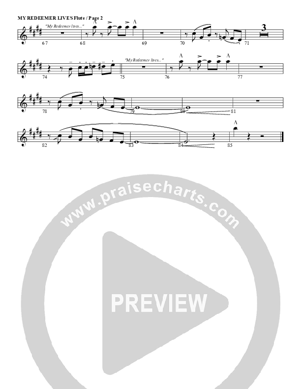 My Redeemer Lives Flute (G3 Worship)