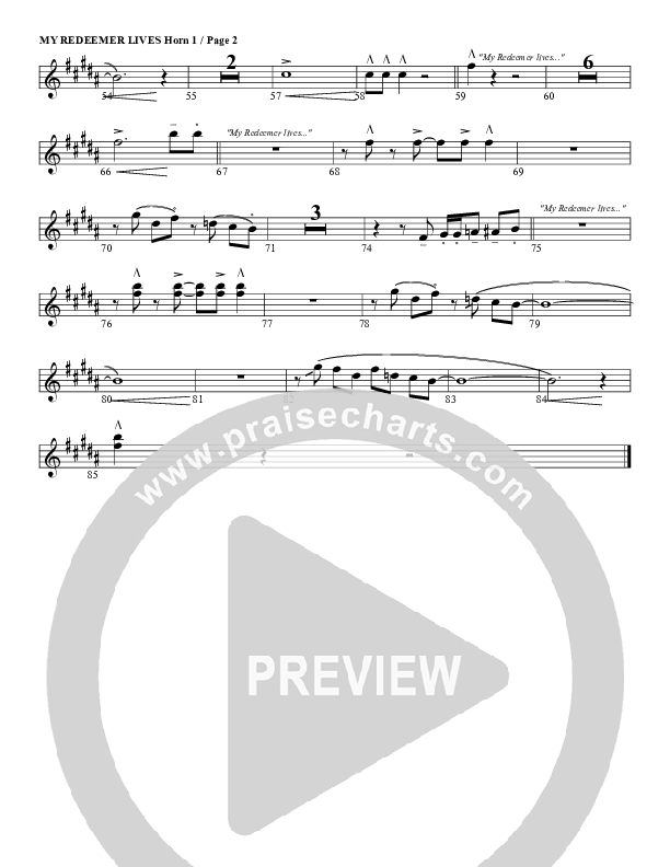 My Redeemer Lives French Horn 1 (G3 Worship)