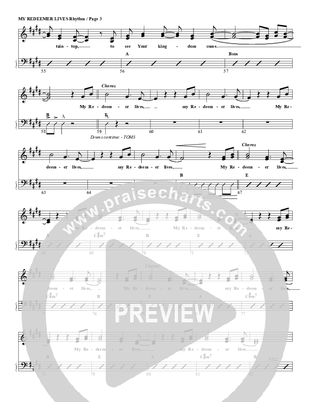 My Redeemer Lives Percussion (G3 Worship)