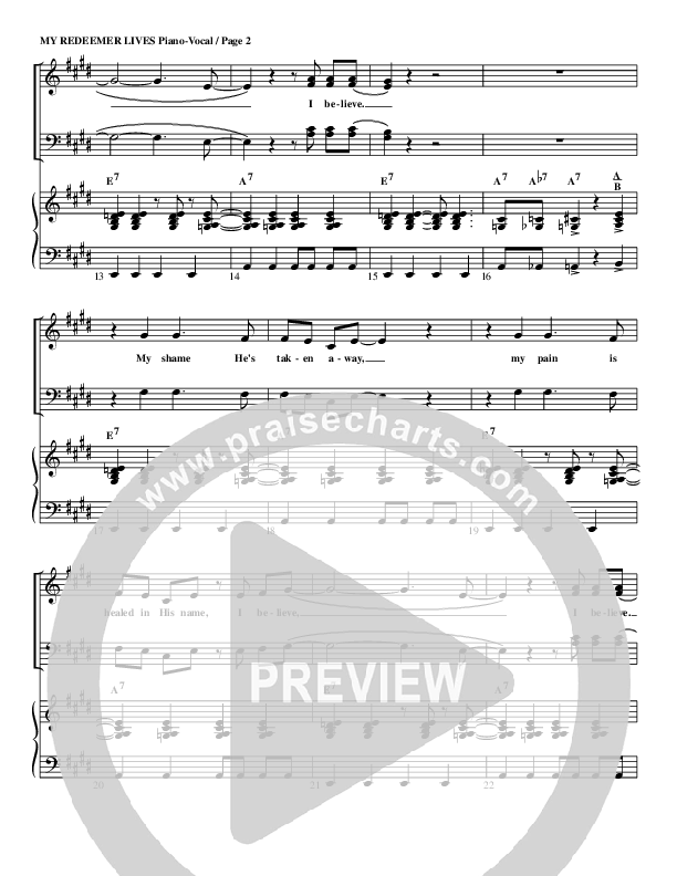 My Redeemer Lives Lead & Piano (G3 Worship)