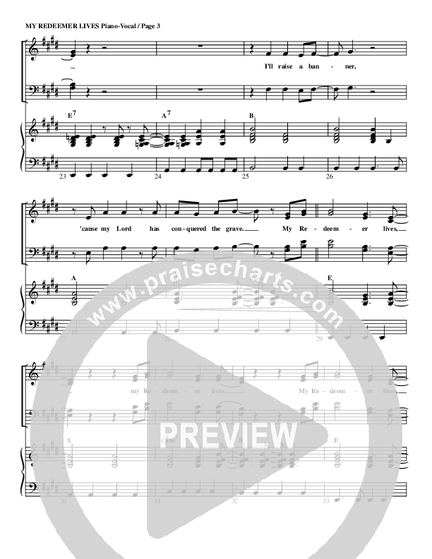 My Redeemer Lives Lead & Piano (G3 Worship)
