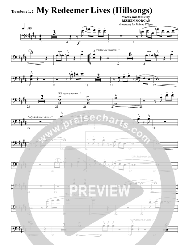 My Redeemer Lives Trombone 1/2 (G3 Worship)